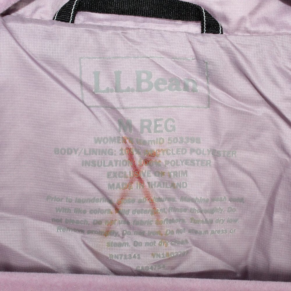 LL Bean Purple Polyester Zip Up Insulated Quilted Jacket Size M - Picture 8 of 9